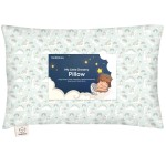 Toddler Pillow with Pillowcase - 13x18 My Little Dreamy Kids Travel Bed Pillows for Sleeping, Organic Cotton Small Pillowcase, Soft & Breathable, Machine Washable, Toddlers 2-5 years old (DinoBloom)