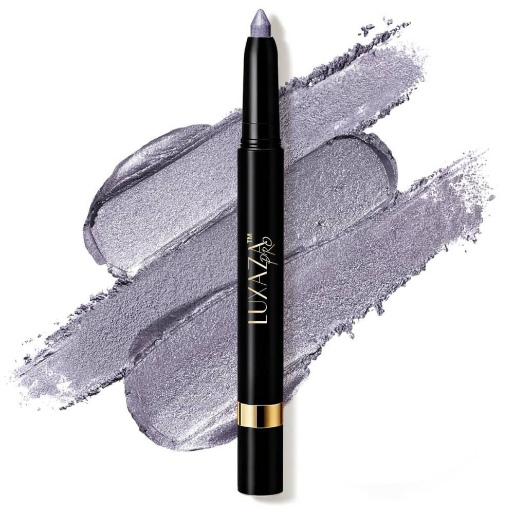 LUXAZA PRO Purple Eyeshadow Stick Makeup Set 1PCS, Neutral Shimmer And Matte Cream Eye Shadow Palette, Metallic Bronze Smoky Eyeliner Brightener Crayon Pencil Kit, Ideal Gift for Women -Mist-Sea