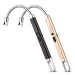 MEIRUBY 2 Pack Electric Candle Lighter, Birthday Christmas Stocking Stuffers Gifts for Women Mom Men Wife Sister, USB Arc Rechargeable Windproof Long Lighter for Candle BBQ Housewarming Gift Idals