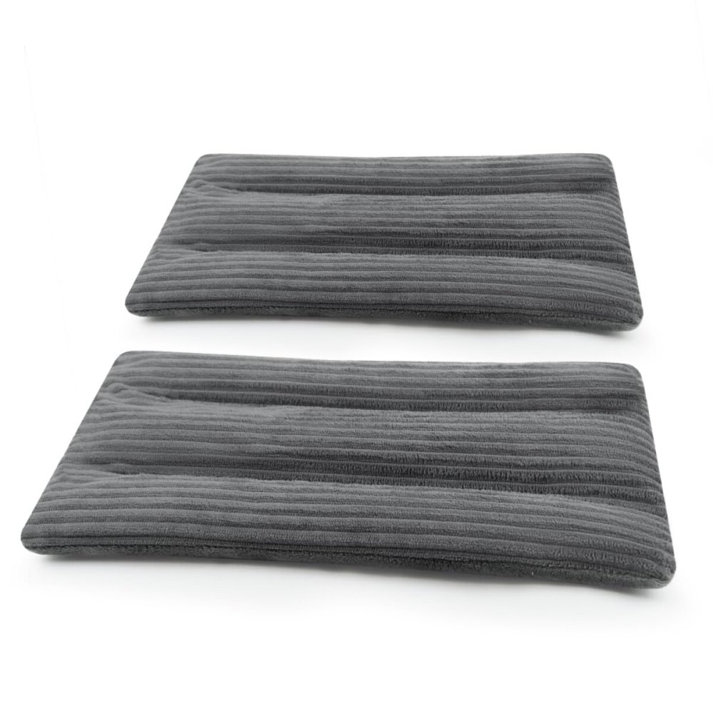 Microwave Heating Pad 6 x 12 Heating Pad Microwave, Microwave Bean Bag Heating Pad for Neck and Shoulders, Moist Heat Pack Pillow Warm Compress for Muscles, Joints, Abdomen (Dark Gray) - 2 Pack