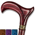 Asterom Walking Cane - Handmade, Ergonomic, Wooden Canes for Women & Men - Cool Walking Sticks for Seniors Women, Unique, Wood (Cherry, 38 Inches)