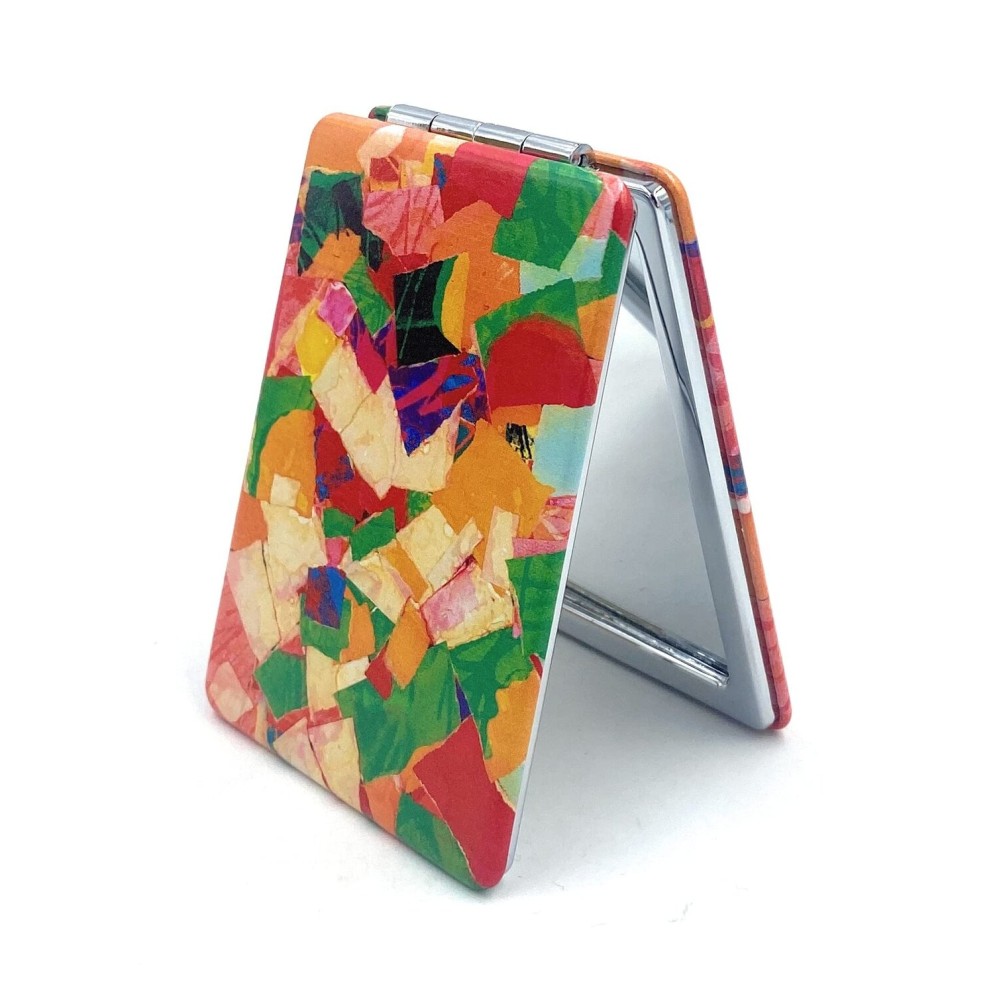 Aeisage Compact Mirror Cocaine Mirrors Small Fold Pocket Makeup Mirror Mini Cosmetic Mirror Handheld Mirror Abstractive Pattern Wedding Gifts