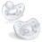 Chicco PhysioForma Luxe Orthodontic Pacifier, 16-24m | 100% Soft Silicone | Supports Breathing & Oral Development | Textured Shield & Handle | Includes Sterilizing Case | BPA Free | Crystal, 2pk