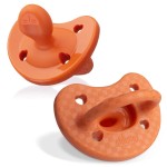 Chicco PhysioForma Luxe Orthodontic Pacifier, 16-24m | 100% Soft Silicone | Supports Breathing & Oral Development | Textured Shield & Handle | Includes Sterilizing Case | BPA Free | Terracotta, 2pk