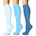 FEYHAY Copper Compression Socks (3 Pairs) 15-20 mmHg Circulation is Best Athletic & Daily for Men & Women, Running, Climbing