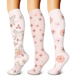 FEYHAY Copper Compression Socks (3 Pairs) 15-20 mmHg Circulation is Best Athletic & Daily for Men & Women, Running, Climbing