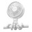 Coohea Stroller Fan Clip on for Baby, 4000mAh Rechargeable Battery Operated, Flexible Tripod, 3 Wind Speed, 360 Rotatable, Small Portable Fan for Car Seat Crib Golf Cart Bike Beach Travel, White