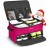 YOREPEK 2 Layer Golf Trunk Bag Organizer, Sturdy Trunk Storage Storing All Your Golfing Essentials for Women In One, Towel, Hats, Cleaner Brush, Divot Tool, Golf Gifts for Women Golfers, PINK