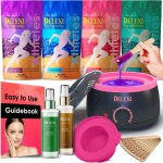 Waxing Kit for Athletes. Waxing kit for Women with Quick-Melting Wax Warmer + Salon Quality Wax for Hair Removal - Super Easy to Use for Men and Women - For Sensitive Skin