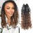 Goddess Box Braids Crochet Hair With Curly Ends 8 Inch Bohomian Box Braids Crochet Braids 1 Packs 3X Crochet Braids Synthetic Braiding Hair Extension for Black Women (8 Inch (Pack of 1), 4-30)