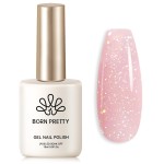 Born Pretty Jelly Gel Nail Polish Jelly Glitter Pink Gel Polish Holographic Shimmer Pink Natural Translucent Soak Off Hema-Free Gel Polish Nail Art DIY 15ML