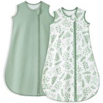 Yoofoss Baby Sleep Sack 12-18 Months TOG 1.0 Baby Wearable Blanket, 2 Pack 100% Organic Cotton Infant Toddler Sleeping Sack 2-Way Zipper Lightweight Sleep Sack