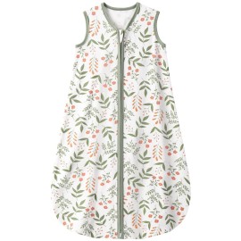 Yoofoss Baby Sleep Sack 12-18 Months 0.5 TOG Baby Wearable Blanket, 100% Organic Cotton Infant Toddler Sleeping Sack 2-Way Zipper Lightweight Sleep Sack, Flower