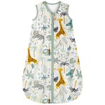 Yoofoss Baby Sleep Sack 12-18 Months 0.5 TOG Baby Wearable Blanket, 100% Organic Cotton Infant Toddler Sleeping Sack 2-Way Zipper Lightweight Sleep Sack, Giraffe