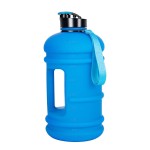 TOOFEEL 2 Liter Water Bottles - Half Gallon BPA Free - Ideal for Gym, Reusable Large Water Bottle with Measurements Marked - 74 oz Matte Blue