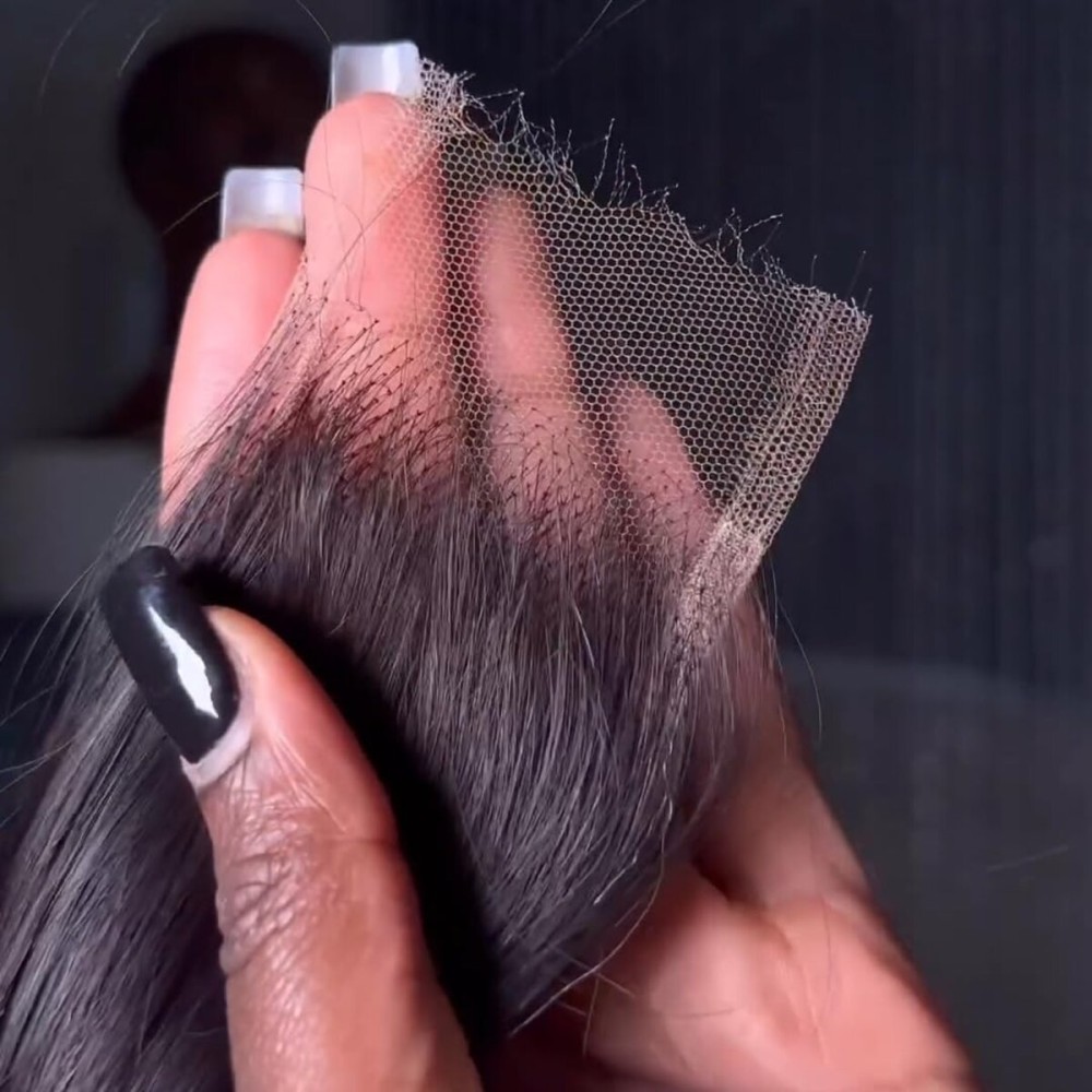 BEEOS Body Wave 2x6 SKINLIKE Real HD Lace Closure, 0.10mm Ultra-thin Invisible Lace Pre-Plucked Bleached Knots Natural Black Human Hair 18 Inch