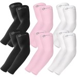 BHYTAKI 6 Pairs UV Sun Protection Arm Sleeves, UPF 50 Sports Cooling Arm Compression Sleeves for Men Women Teenager