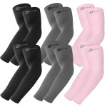 BHYTAKI 6 Pairs UV Sun Protection Arm Sleeves, UPF 50 Sports Cooling Arm Compression Sleeves for Men Women Teenager