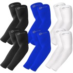 BHYTAKI 6 Pairs UV Sun Protection Arm Sleeves, UPF 50 Sports Cooling Arm Compression Sleeves for Men Women Teenager