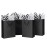 SHIPKEY 10 Pack Black Gift Bags, Medium Paper Bags with Black Tissue Paper, 8x4x11 Inches Paper Bags for Holidays (20x10x28 cm)