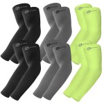 BHYTAKI 6 Pairs UV Sun Protection Arm Sleeves, UPF 50 Sports Cooling Arm Compression Sleeves for Men Women Teenager