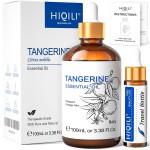 HIQILI 100ML Tangerine Essential Oil, Skin Care, Hair Care, Air Purification, Can be Added to Body Lotion, Shampoos, Diffusers Use - 3.38 Fl Oz