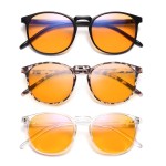 IBOANN Chic & Comfy Blue Light Glasses for Women - 3-Pack Round Frames, Screen-Ready Style with UV Protection Coating