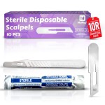 MyMed Disposable 10r Blades Dermaplaning Scalpels - Pack of 10 Dermaplane Razors for Women Face, Scalpel Blades, Sterile
