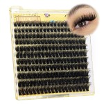 ALICE Lash Extensions Thick 3D Volume Lash Clusters DIY Cluster Eyelash Extensions 220Pcs Wispy Individual Lashes Mink Look(10-16mm,0.05D)