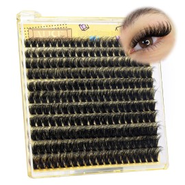 ALICE Lash Extensions Thick 3D Volume Lash Clusters DIY Cluster Eyelash Extensions 220Pcs Wispy Individual Lashes Mink Look(10-16mm,0.05D)