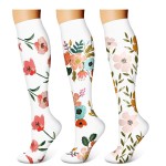 WITHYOU 3 Pairs Compression Socks for Women & Men 15-20 mmHg,Best Support for Nurses Running Hiking