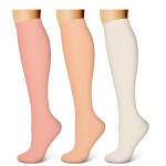WITHYOU 3 Pairs Compression Socks for Women & Men 15-20 mmHg,Best Support for Nurses Running Hiking