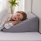 Ruqmuis Wedge Pillow for Sleeping, 10 Bed Wedge Pillow for Headboard, Triangle Incline Wedges for Acid Reflux, Pillow Wedge for Back Pain Relief, Elevated Leg Pillows After Surgery, Snoring, Velvet