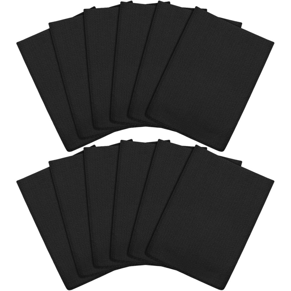 Tatuo 12 Pieces Korean Exfoliating Mitt Glove Italy Towel Body Skin Scrubber Exfoliating Scrubber for Remove Dead Skin Washcloth Korean(Large,Black)