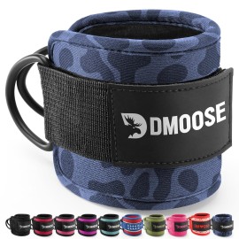 DMoose Ankle Strap for Cable Machine - One Size Fit with Premium Padding, Workout Kickback Ankle Cuffs, Ankle Bands for Working Out, Booty Workouts, Leg Extension, Hip Abductors & Lower Body Exercises