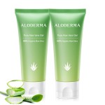Aloderma 99% Organic Aloe Vera Gel for Face Made within 12 Hours of Harvest, Natural Hydrating Pure Aloe Vera for Soothing Skincare, Moisturizing Aloe Gel for Skin, Face, Sensitive Skin, 4oz - 2ct