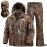 NEW VIEW Camo Hunting Clothes for Men, Quiet Warm Fleece Lining, Cold Weather Deer Hunting Jacket and Pants with Face Mask