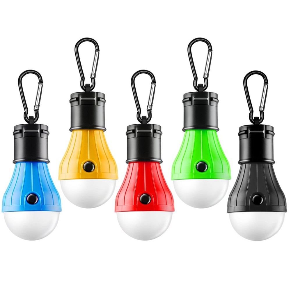 FLY2SKY Tent Lamp 5 Packs Portable Tent Light Clip Hook Hurricane Emergency Lights LED Camping Light Bulb Camping Tent Lantern Equipment for Camping Hiking Backpacking Fishing Outage