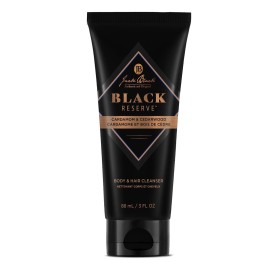 Jack Black - Black Reserve Body & Hair Cleanser, 3 Fl Oz - Cardamom & Cedarwood - Mens Body Wash, Shampoo Haircare, Dual-Purpose Mens Cleanser, Sulfate-Free