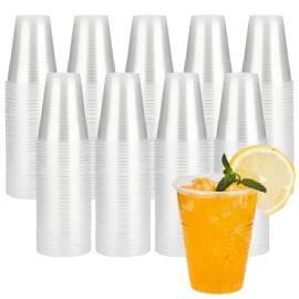 YEEHAW 7 oz Plastic Cups, 100 Pack - Clear Disposable Drinking Water Cups for Cold Beverages, Ideal for Party