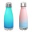 CHILLOUT LIFE Stainless Steel 2 Pack Water Bottle for Kids School: 12 oz Double Wall Insulated Cola Bottle Shape for Cold and Warm Drinks, 2 Set (Cotton Candy - Ocean Blue)