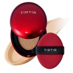 TIRTIR Mask Fit Red Cushion Foundation | Full coverage, Weightless, Skin fit, Satin Glow Finish, Korean Makeup BB Foundation, beauty, Tattoo cover up, Buildable (27N Camel, 0.63 Fl Oz)