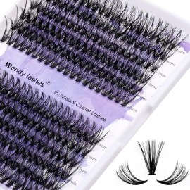 Individual Cluster Lashes 30D/40D Mixed Natural Eyelash Clusters C/D Curl 0.07mm Matte Black Soft 16-20mm DIY Individual Eyelashes Cluster Lashes Extension By Wendy Lashes (30/40D-D,16-20mm Mixed)