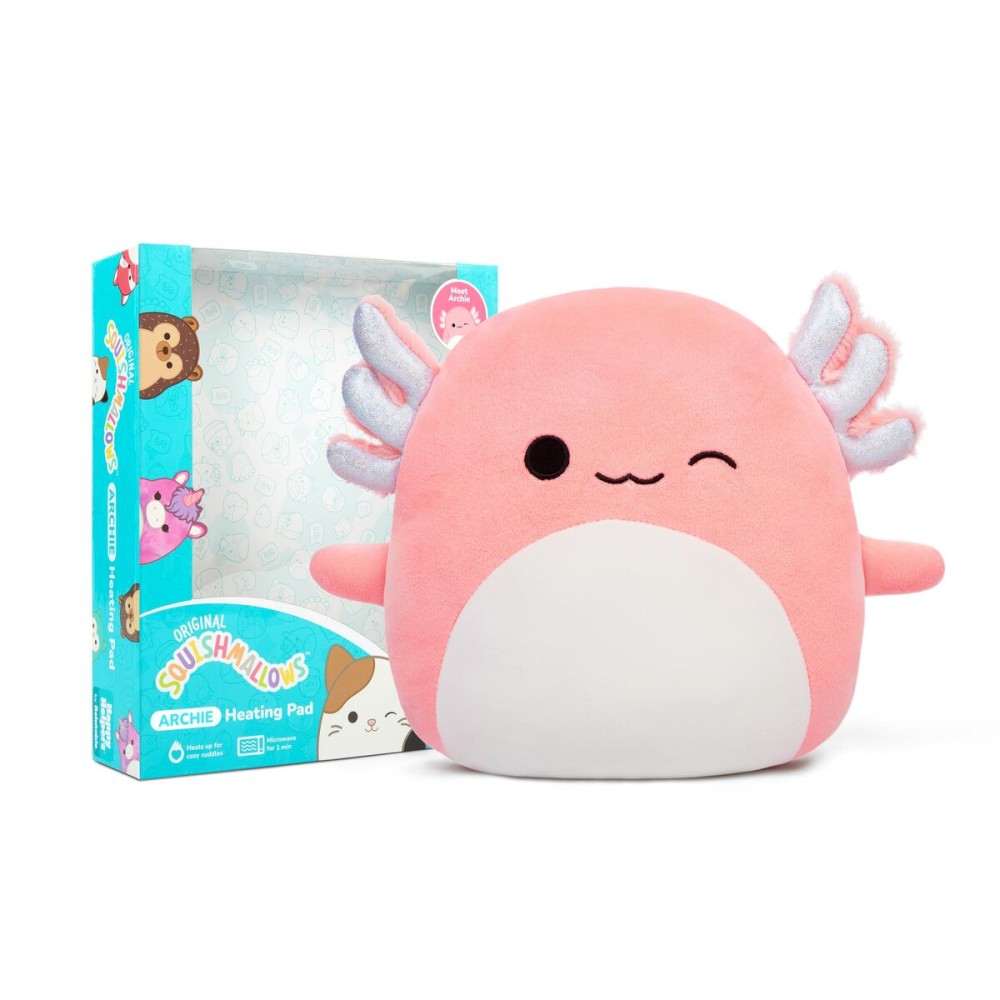 Squishmallows Archie The Axolotl by Relatable, Microwavable Heating Pad for Period Cramps, Great Gift Ideas for Loved Ones of All Ages, Thoughtful White Elephant Gifts, Or Christmas Gifts for Teens