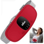 iDOO Wearable Heating Pad, FSA Eligible Item, Period Cramps Pain Relief Heating Pad with 3 Heat Levels and 3 Massage Modes, Wireless Heat Pad Cordles, Gifts for Girlfriend Mom Wife Women (Red)