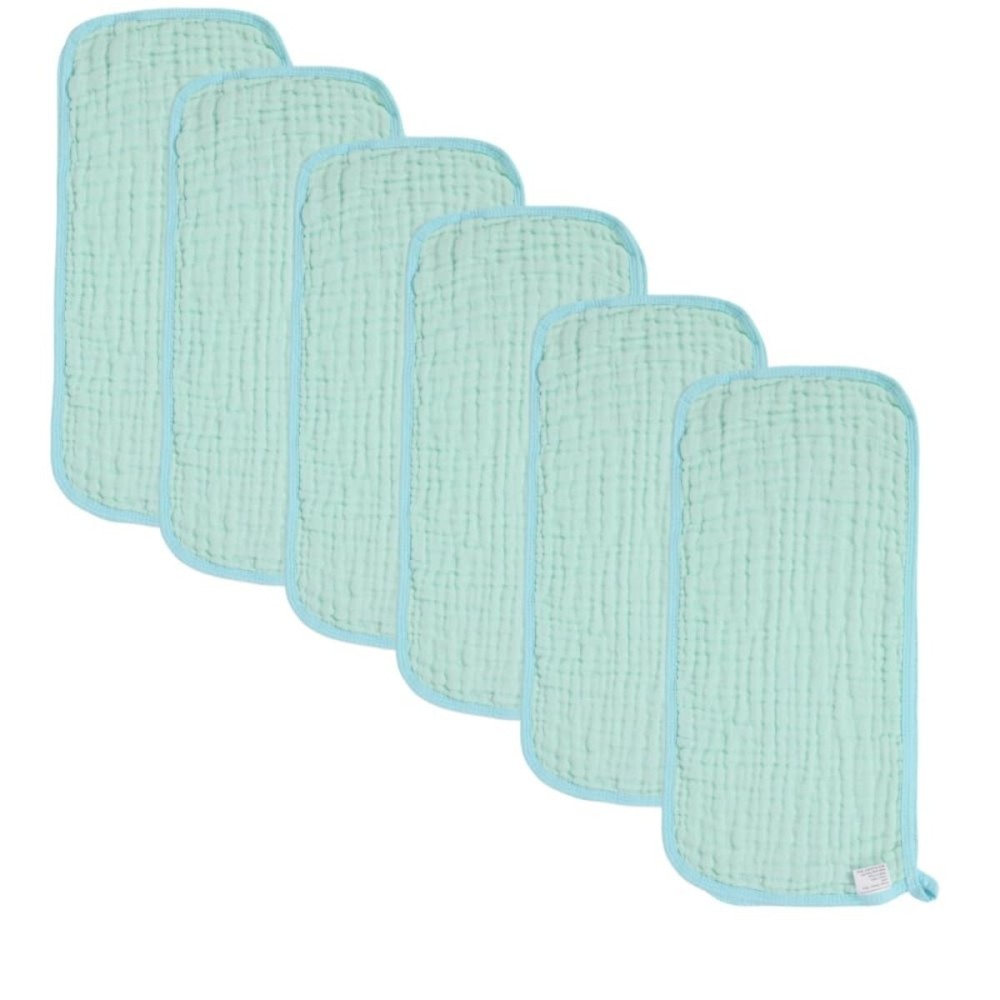 norinori Baby Burp Cloths Muslin Washcloths 6Pack - Muslin Burp Cloths Large 20\'\'x10\'\' Extra Soft Absorbent Baby Burp Rags for Newborn 100% Cotton for Boys Girls Gift 6 Layers Machine Washable
