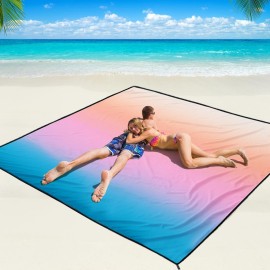 WIWIGO Beach Blanket Waterproof Sandproof Beach Mat 79 X 83/10\'x9\'for 2-8 Adults Quick Drying Outdoor Picnic Mat Beach Accessories for Travel, Camping, Hiking