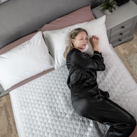 Hygge Sheets Organic Washable Incontinence Bed Pads - 2 Pack - 100% Waterproof Reusable Mattress Protector Underpads - Rayon derived from Bamboo - Full Size Bed