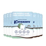 Movemints Clear Aligner Mints - Patented, Edible Alternative to Chewies - Freshen Breath and Improve Dry Mouth with Xylitol - Mint Chocolate (7 Pack)