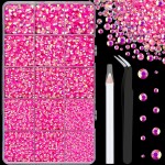 16000Pcs Resin Jelly Rhinestones with Tweezers for Crafting, Hot Pink AB 2-6mm Mixed Sizes Flatback Gems, Bedazzling Crystal for DIY Crafts Clothing Tumblers Mugs Shoes Fabric Nail Art